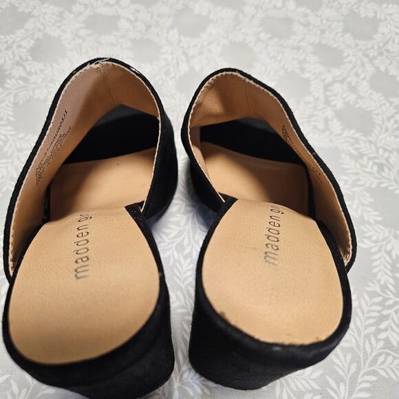 Madden Girl Slip On Mule Sandal Size 6 Black Chunky Heel - Picture 5 of 12